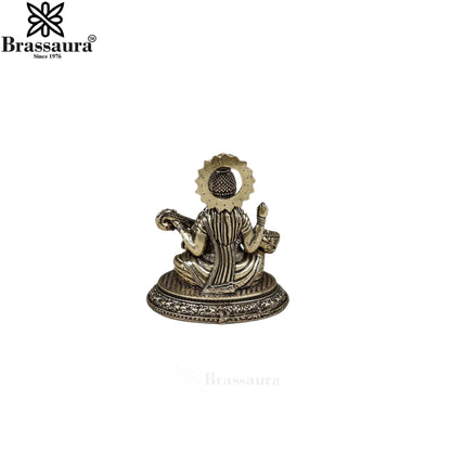 Brass Superfine Saraswati Statue Weight .110 Kg And Height 3 Inch