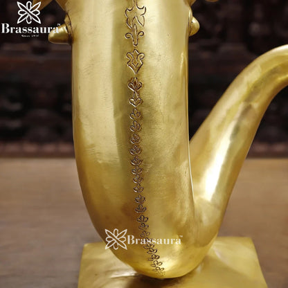 Brass Modern Ganesha Weight 12 Kg & Height 17 Inch