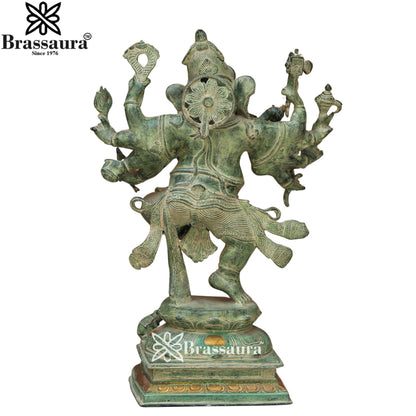 Brass Dancing Ganesha Weight 24 Kg & Height 26 Inch