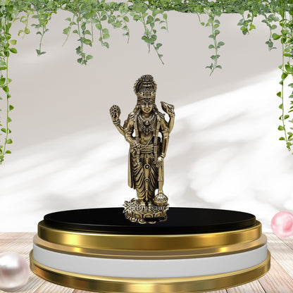 Brass Super fine Vishnu Statue Weight .156 Kg And Height 5 Inch