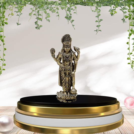 Brass Super fine Vishnu Statue Weight .156 Kg And Height 5 Inch