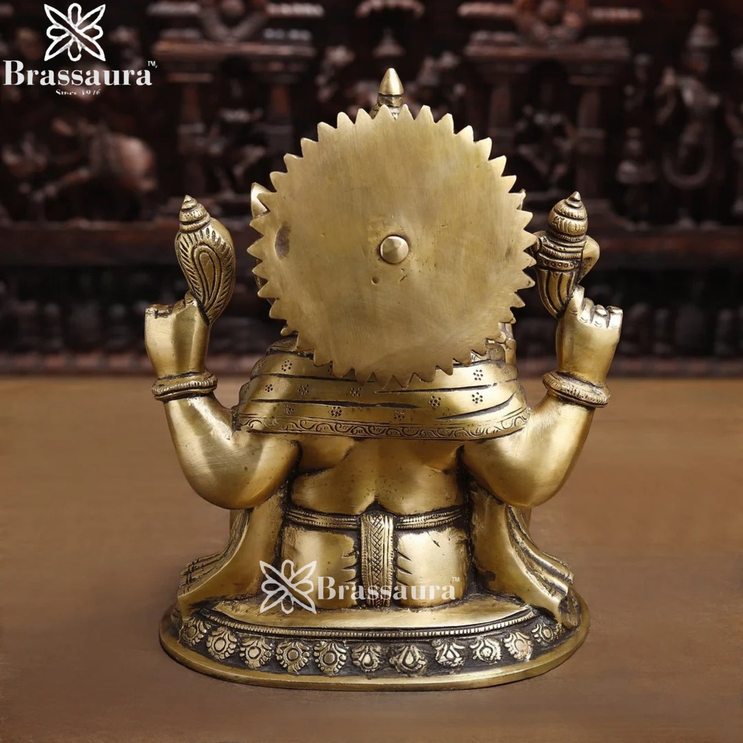 Brass Ganesha Weight 8.2 Kg & Height 11.5 Inch