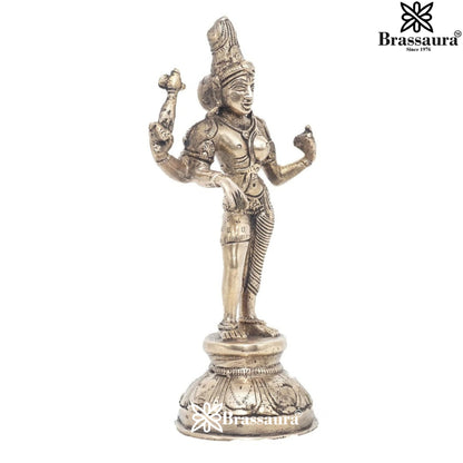 Brass Royal Golden Aardhnareshwar Statue Weight 1.1 kg & Height 8 Inch