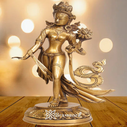 Brass Standing Tara Weight 5 Kg & Height 14.8 Inch