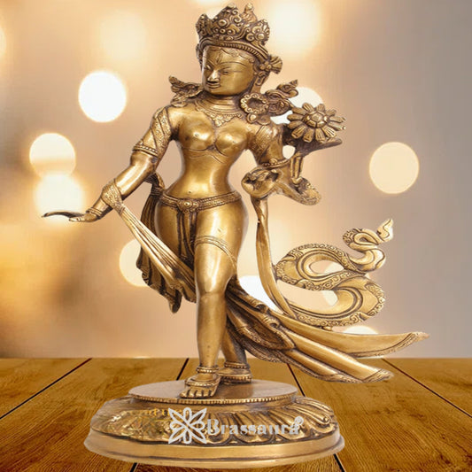 Brass Standing Tara Weight 5 Kg & Height 14.8 Inch