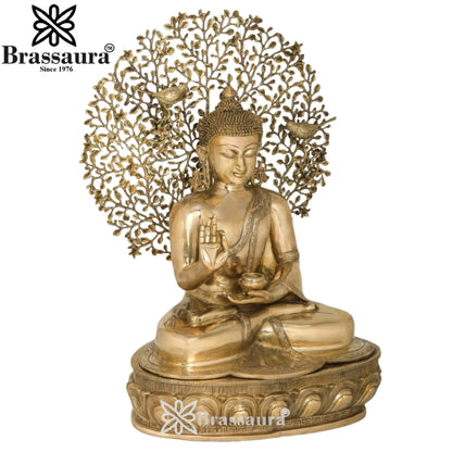 Brass Blessing Tree Buddha Weight 28 kg & Height 28 Inch