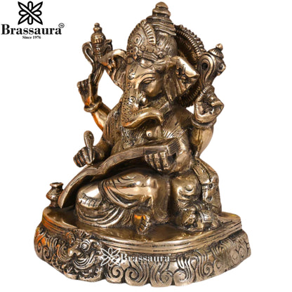 Brass Ganesha Statue Weight 3 Kg & Height 7.5 Inch