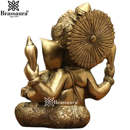 Brass Ganesha Statue Weight 4 Kg And Height 8.5 Inch