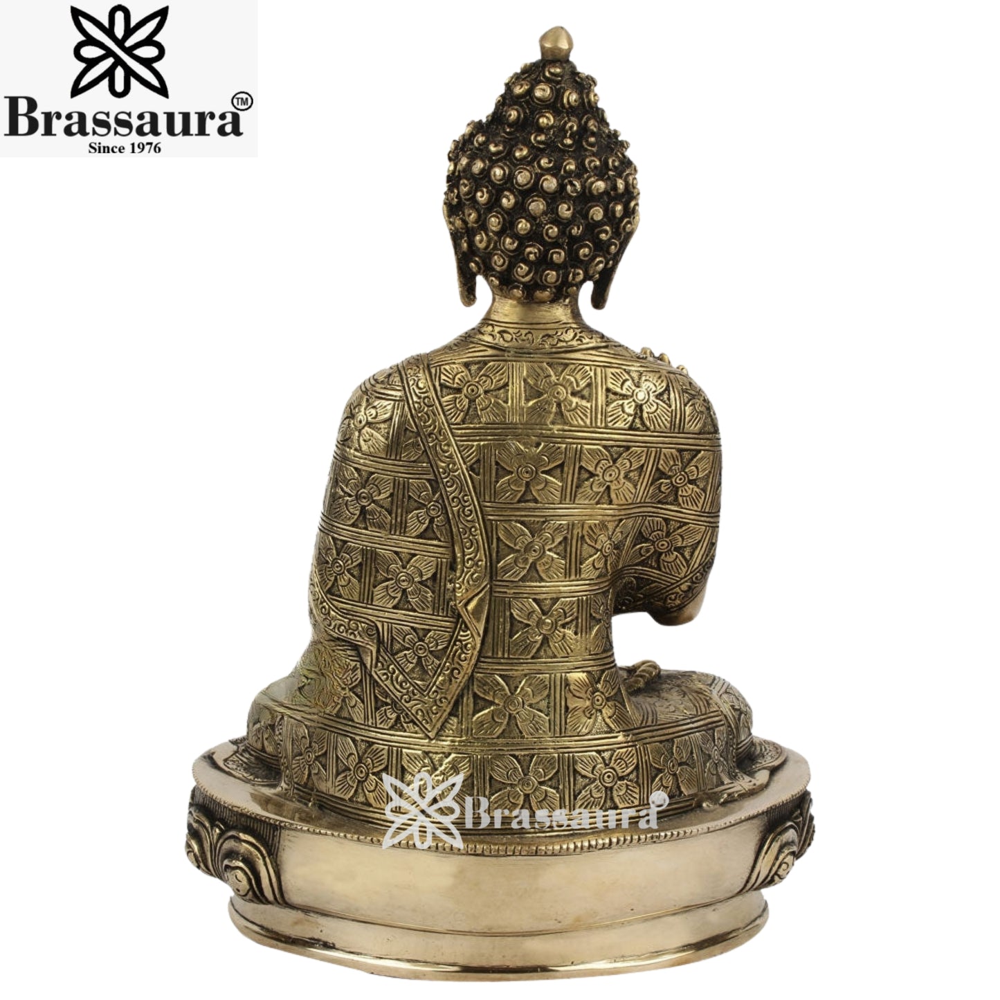 Brass Blessing Buddha Weight 4.9 kg & Height 12 Inch
