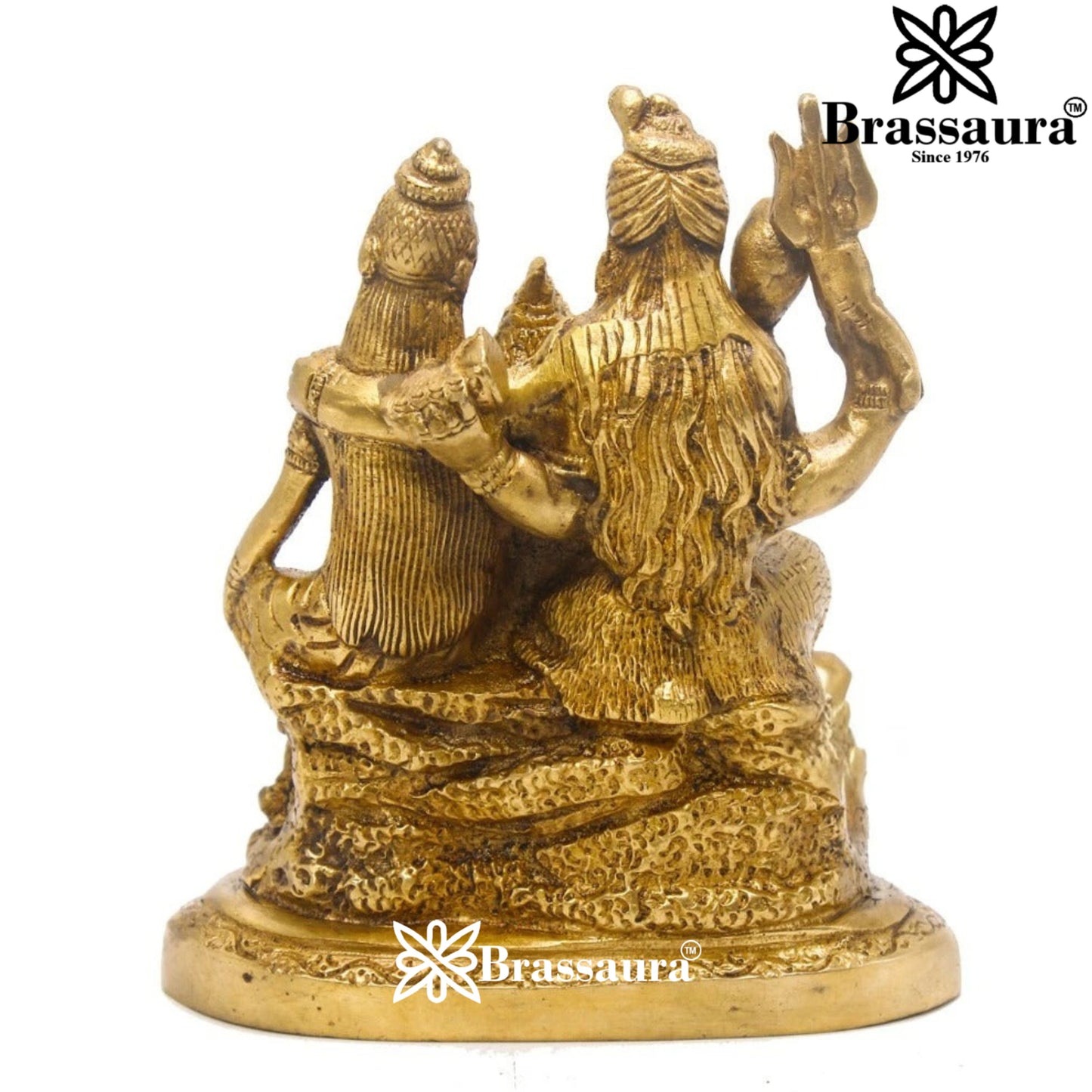 Brass Classic Shiv Family  Weight 1.4 Kg & Height 6 Inch