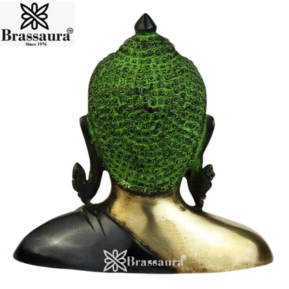 Brass Head Buddha Weight 1.6 kg & Height 7 Inch