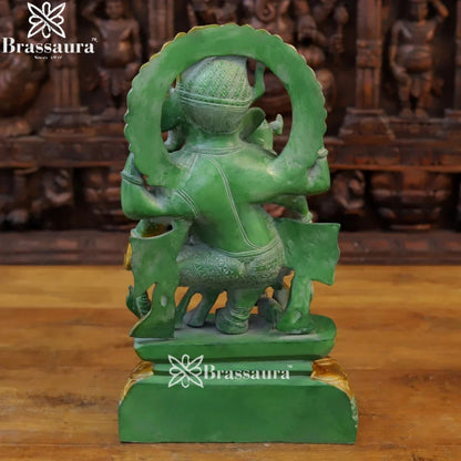 Brass Ring Ganesha Weight 13.6 Kg & Height 17 Inch