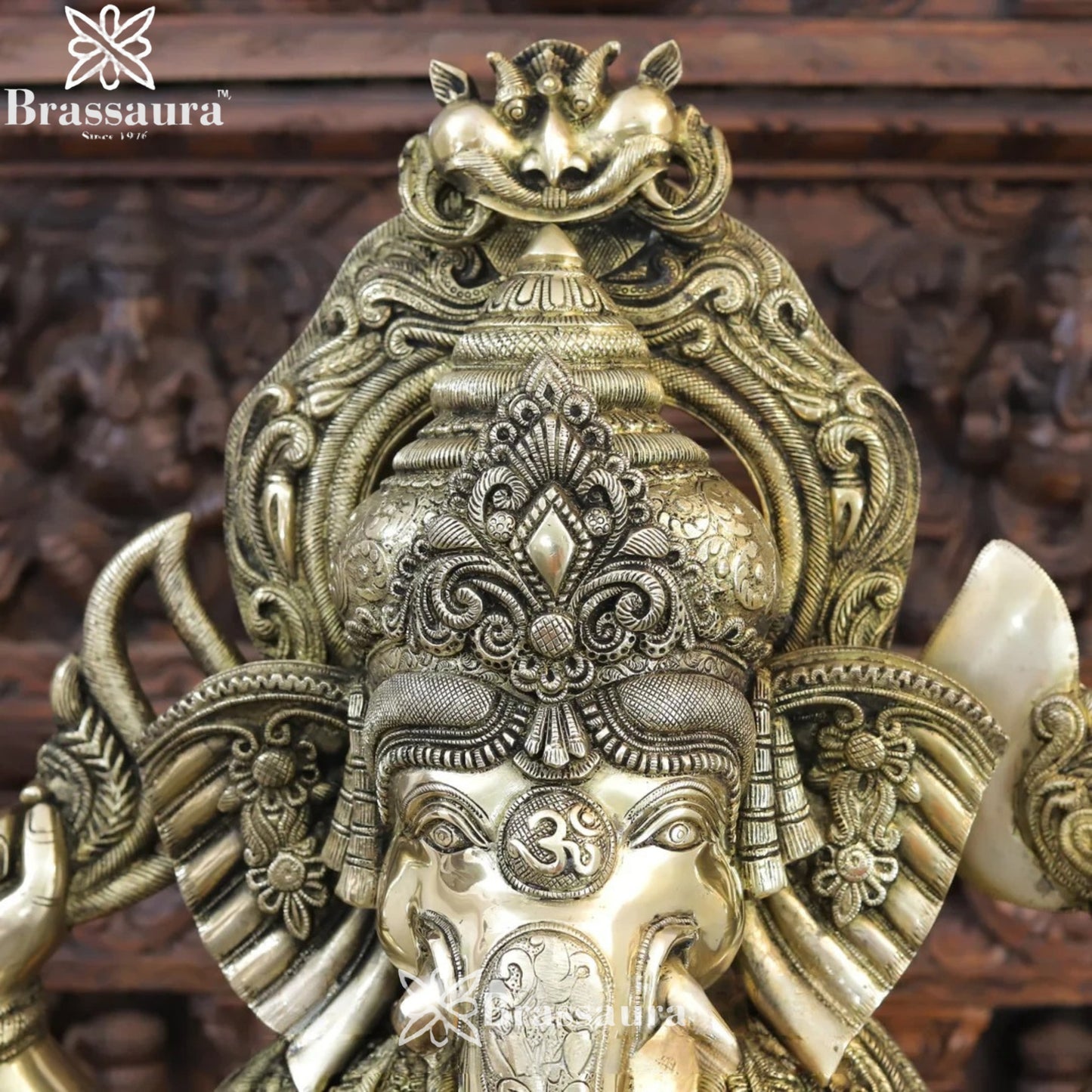 Brass Jewellery Ganesha Weight 60.5 Kg & Height 35 Inch
