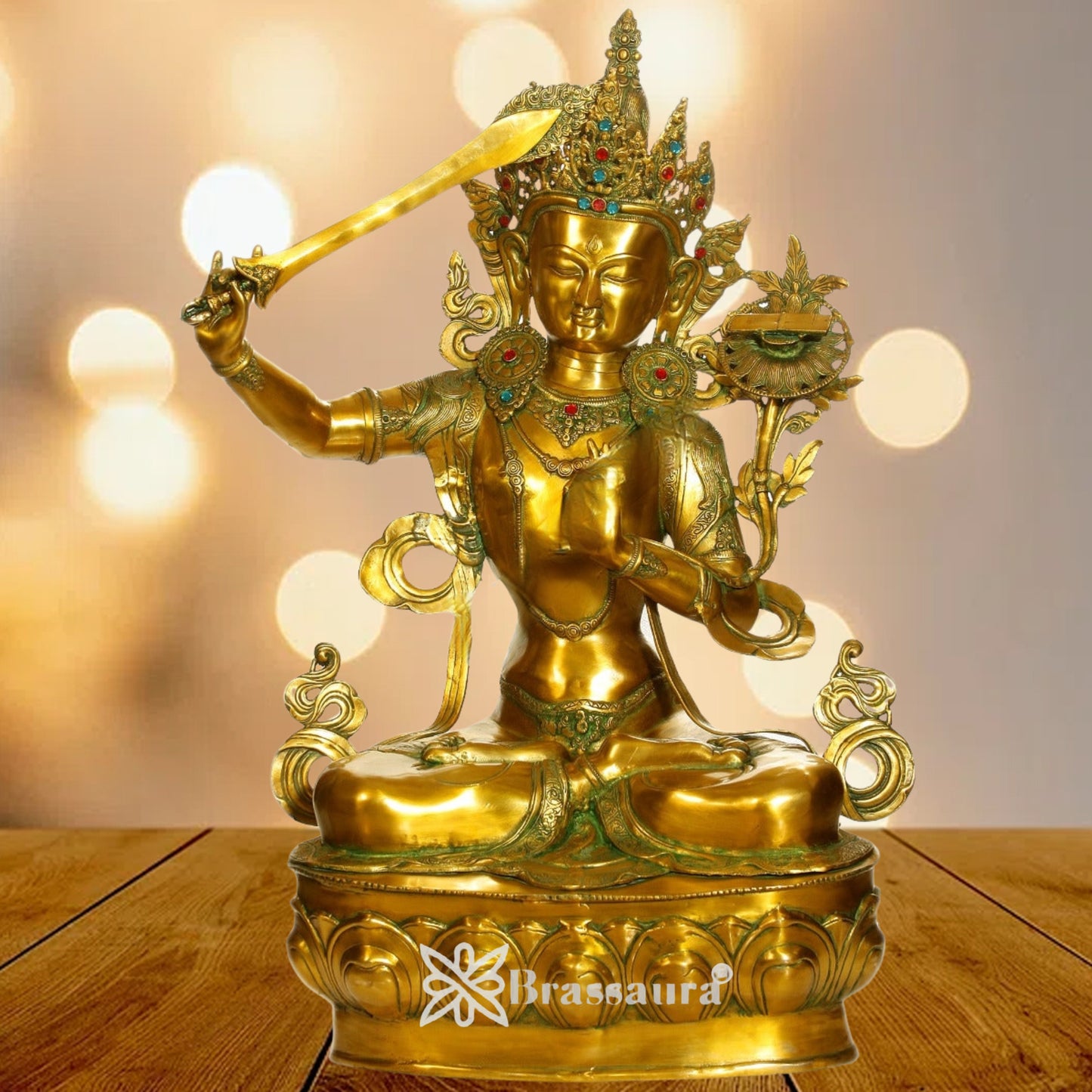 Brass Artistic Tara Weight 47 Kg & Height 39 Inch