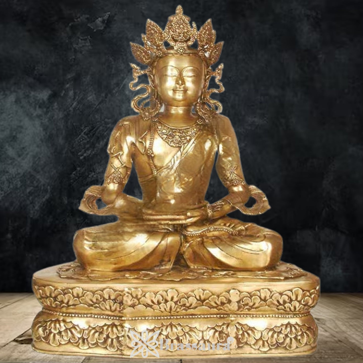 Brass Buddha Weight 50 Kg & Height 38.4 inch