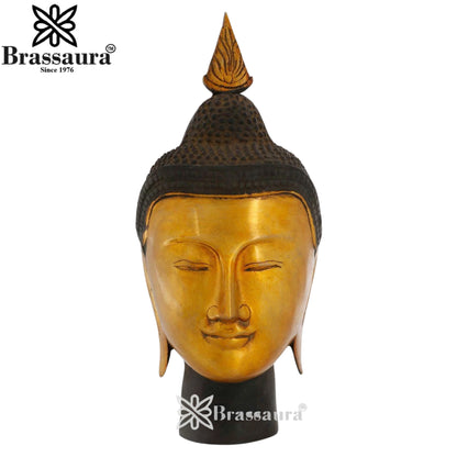 Brass Head Buddha Weight 3.8 kg & Height 12 Inch