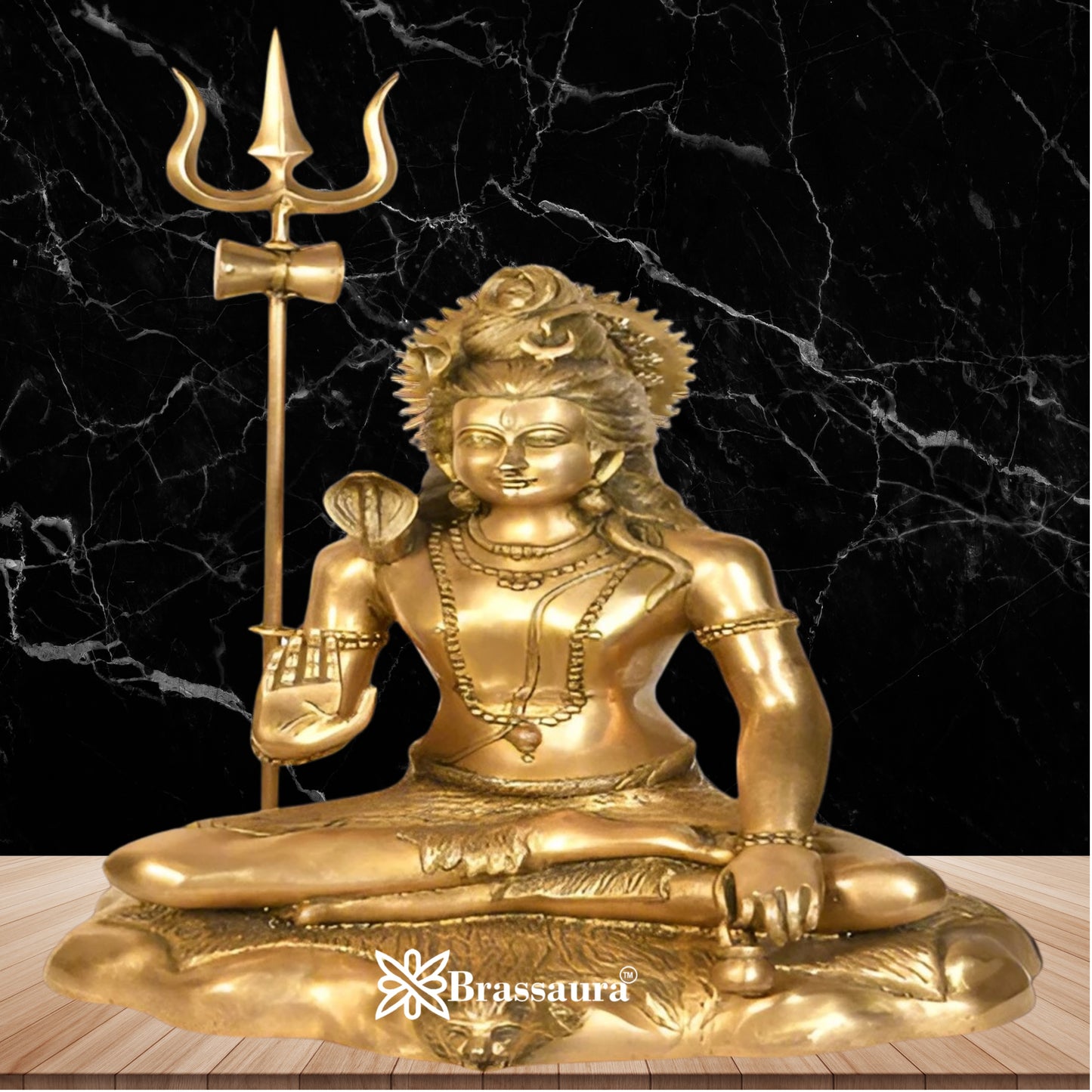 Brass Royal Golden Shiva Weight 34 Kg & Height 26 Inch