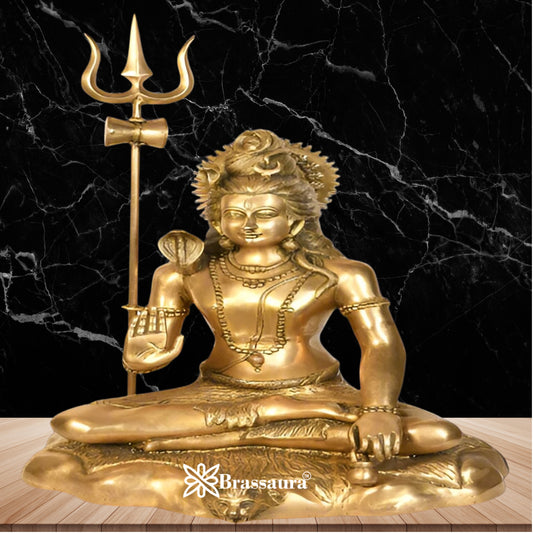 Brass Royal Golden Shiva Weight 34 Kg & Height 26 Inch