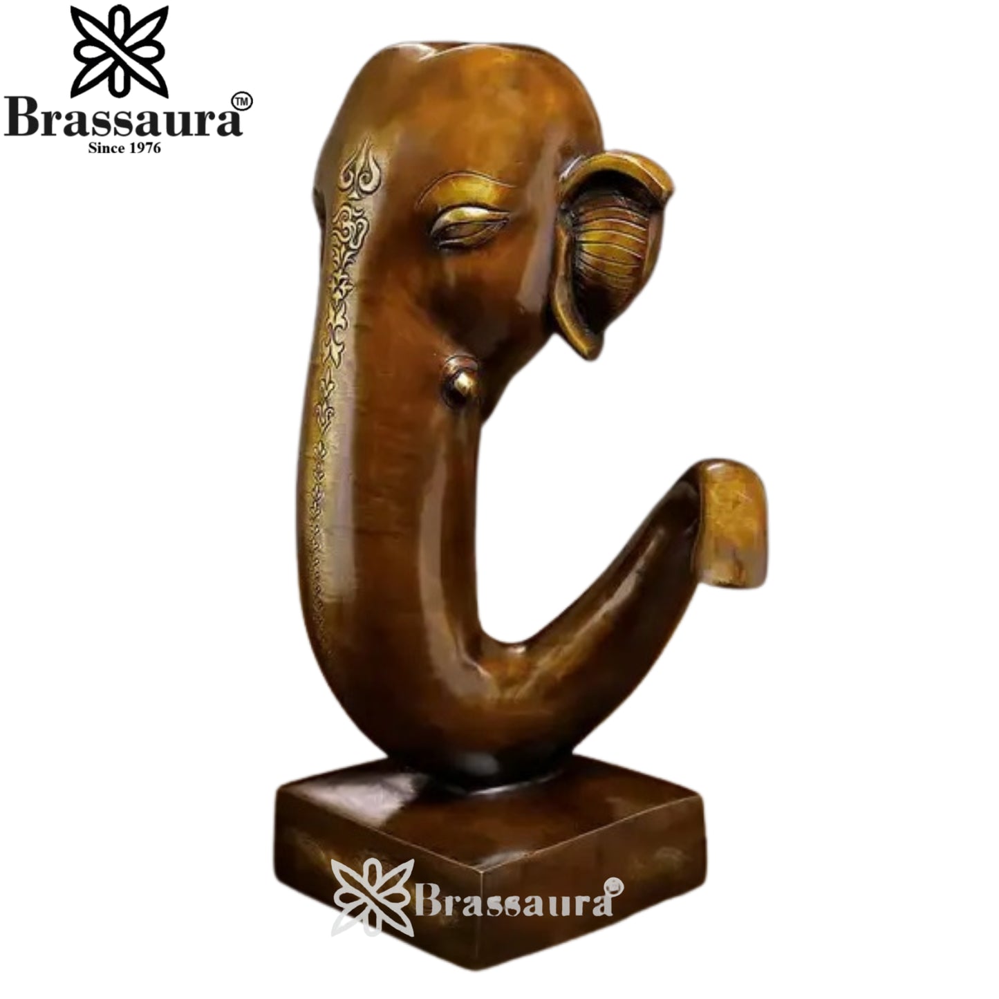 Brass Ganesha Statue Weight 12.17 Kg And Height 17 Inch