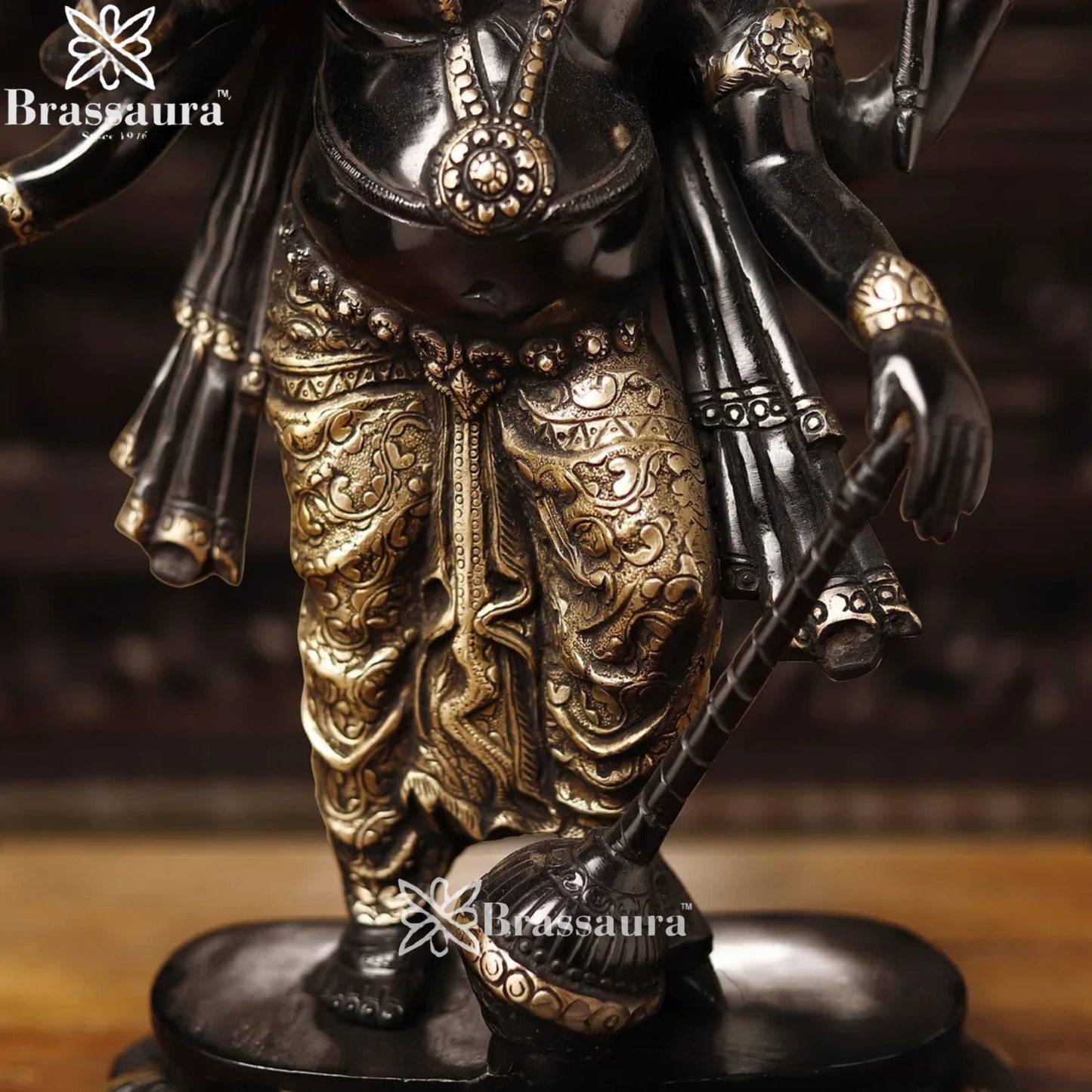 Brass Standing Ganesha Weight 10.2 Kg & Height 19 Inch