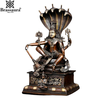 Brass Vishnu Statue Weight 37 Kg And Height 28 Inch