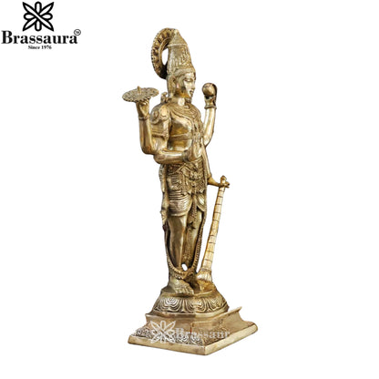 Brass Super fine Vishnu Statue Weight 32.8 Kg And Height 41.5 Inch
