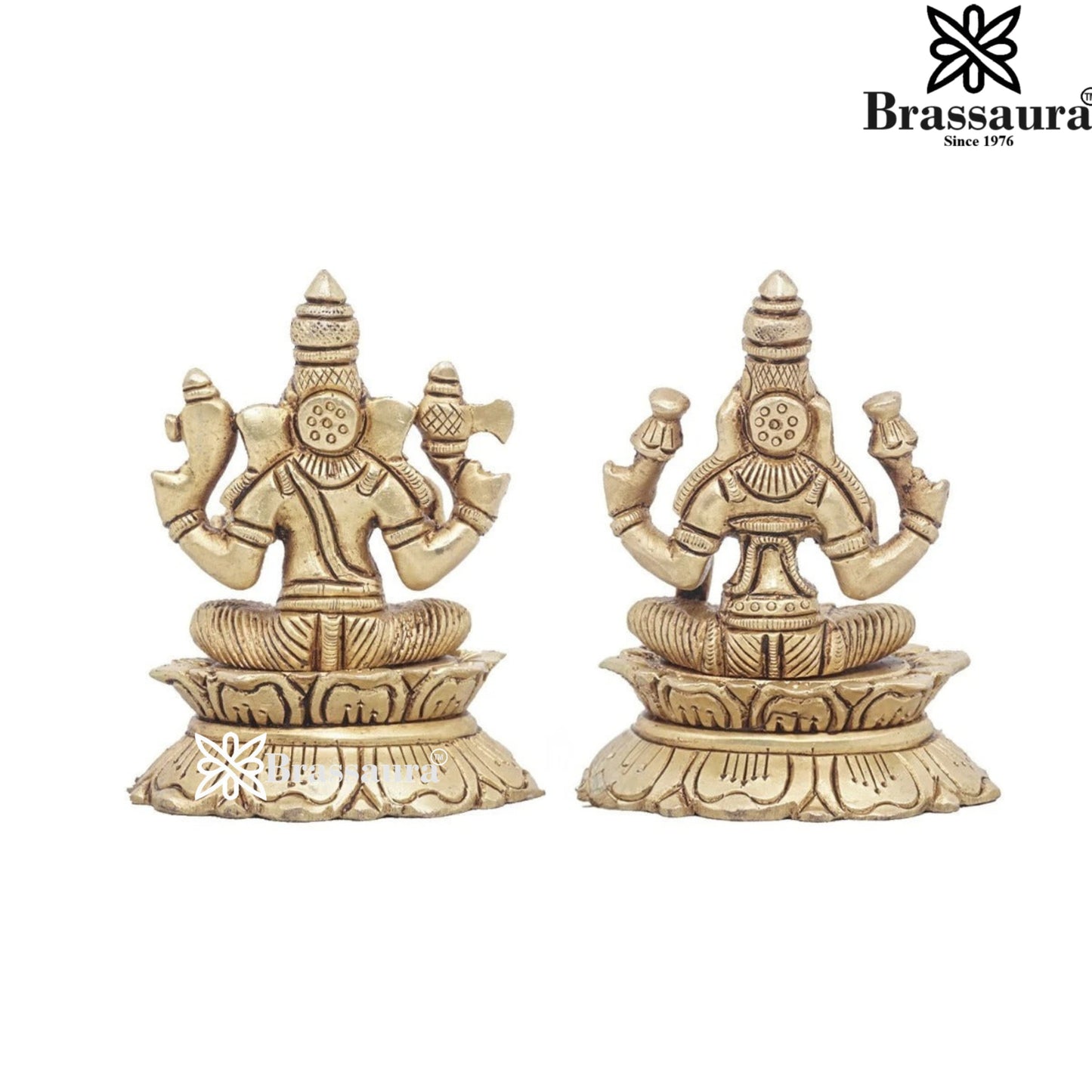 Brass Classic Lakshmi Ganesh Weight 0.65 Kg & Height 3 Inch