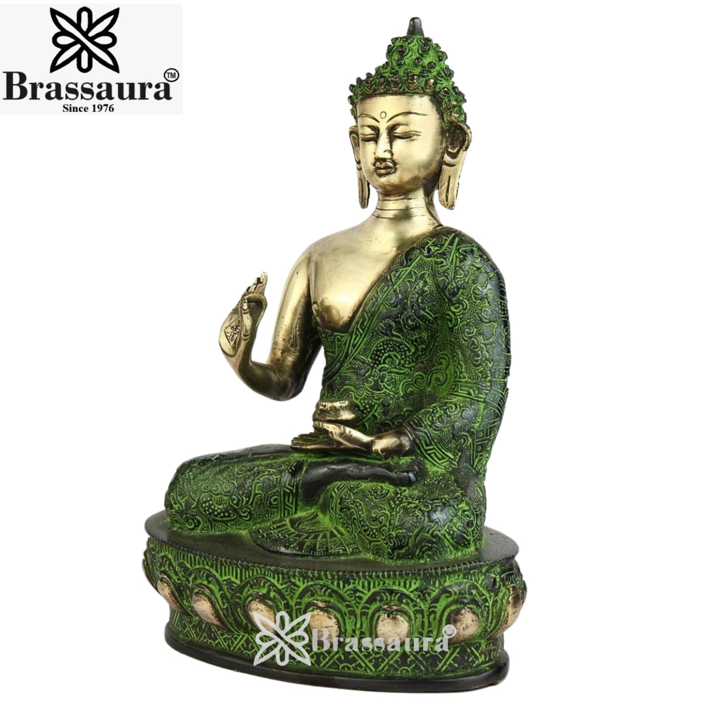 Brass Blessing Classic Buddha Weight 4.5 kg & Height 11 Inch