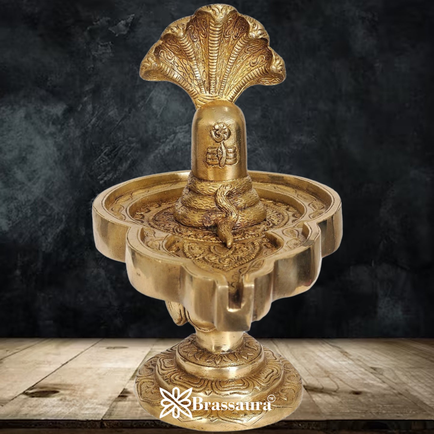 Brass Antique Shivling Weight 3 Kg & Height 9.5 Inch