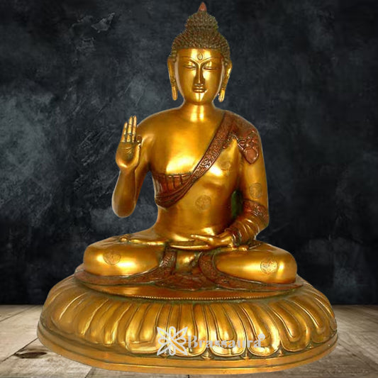 Brass Artistic Buddha Weight 30 Kg & Height 28 inch