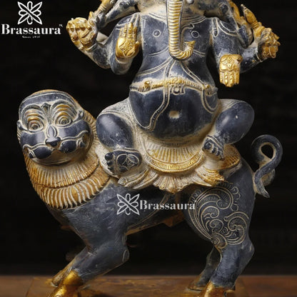 Brass Ganesha Weight 24.7 Kg & Height 24 Inch