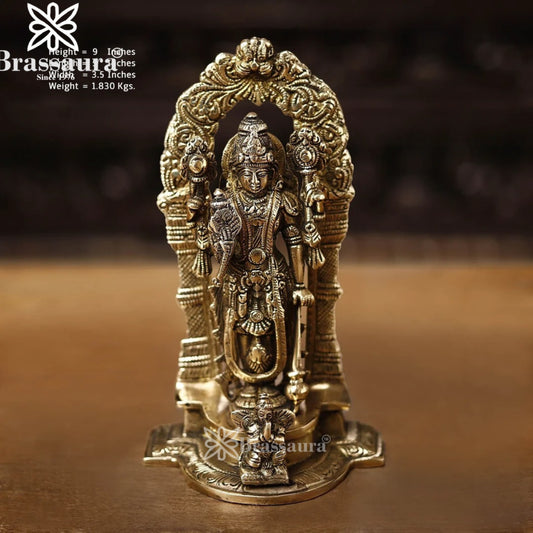 Brass Vishnu Statue Weight 1.83 Kg And Height 9 Inch