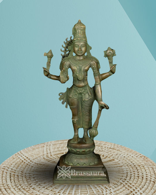 Brass Vishnu Statue Weight 10 Kg And Height 21 Inch