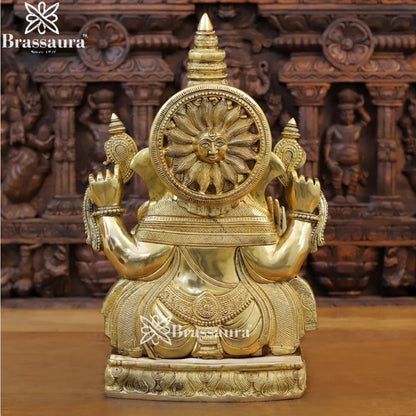Brass Ganesha Weight 22.4 Kg & Height 20 Inch