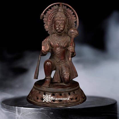 Brass Hanuman Statue Weight 5 Kg And Height 11 Inch