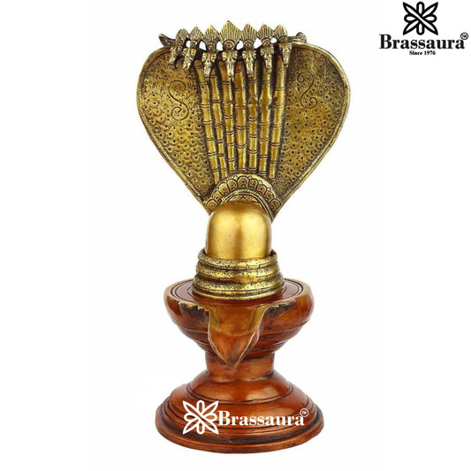 Brass Antique Shivling Weight 4.5 Kg & Height 13 Inch