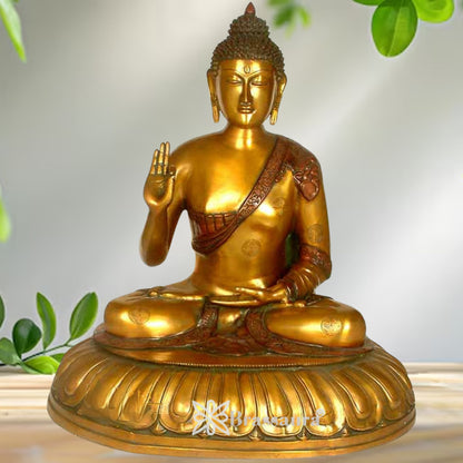 Brass Artistic Buddha Weight 16 Kg & Height 22.5 inch