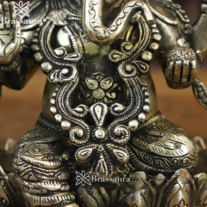 Brass Jewellery Ganesha Weight 4.54 Kg & Height 10 Inch