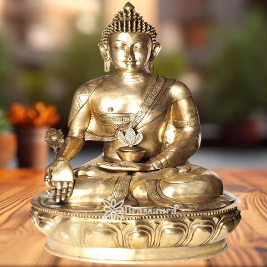 Brass Bhumisprasa Royal Golden Buddha Weight 86 Kg & Height 46 Inch
