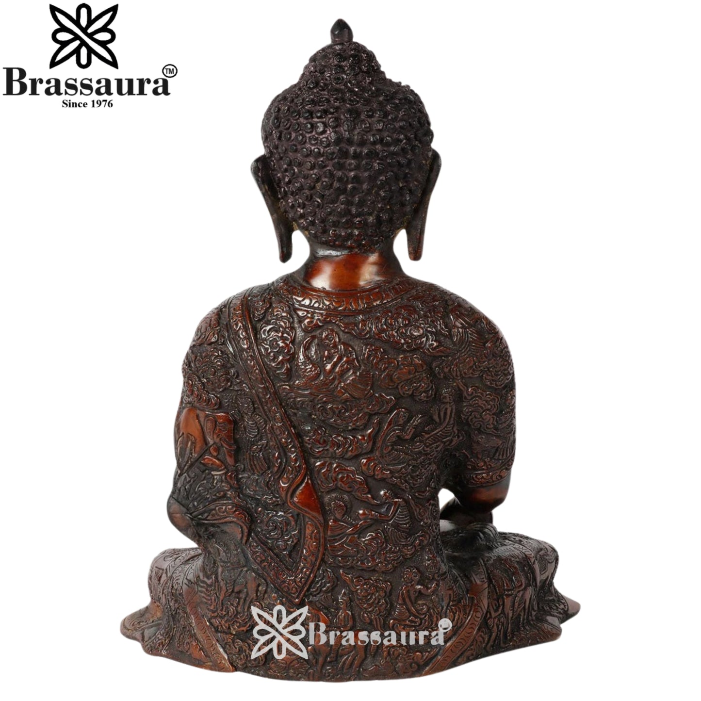 Brass Bhumisprasa Buddha Weight 5 kg & Height 11 Inch