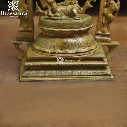 Brass Patina Dancing Natraj Statue Weight 16.16 Kg And Height 26 Inch