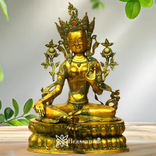 Brass Antique Tara Weight 35 Kg & Height 34.5 Inch