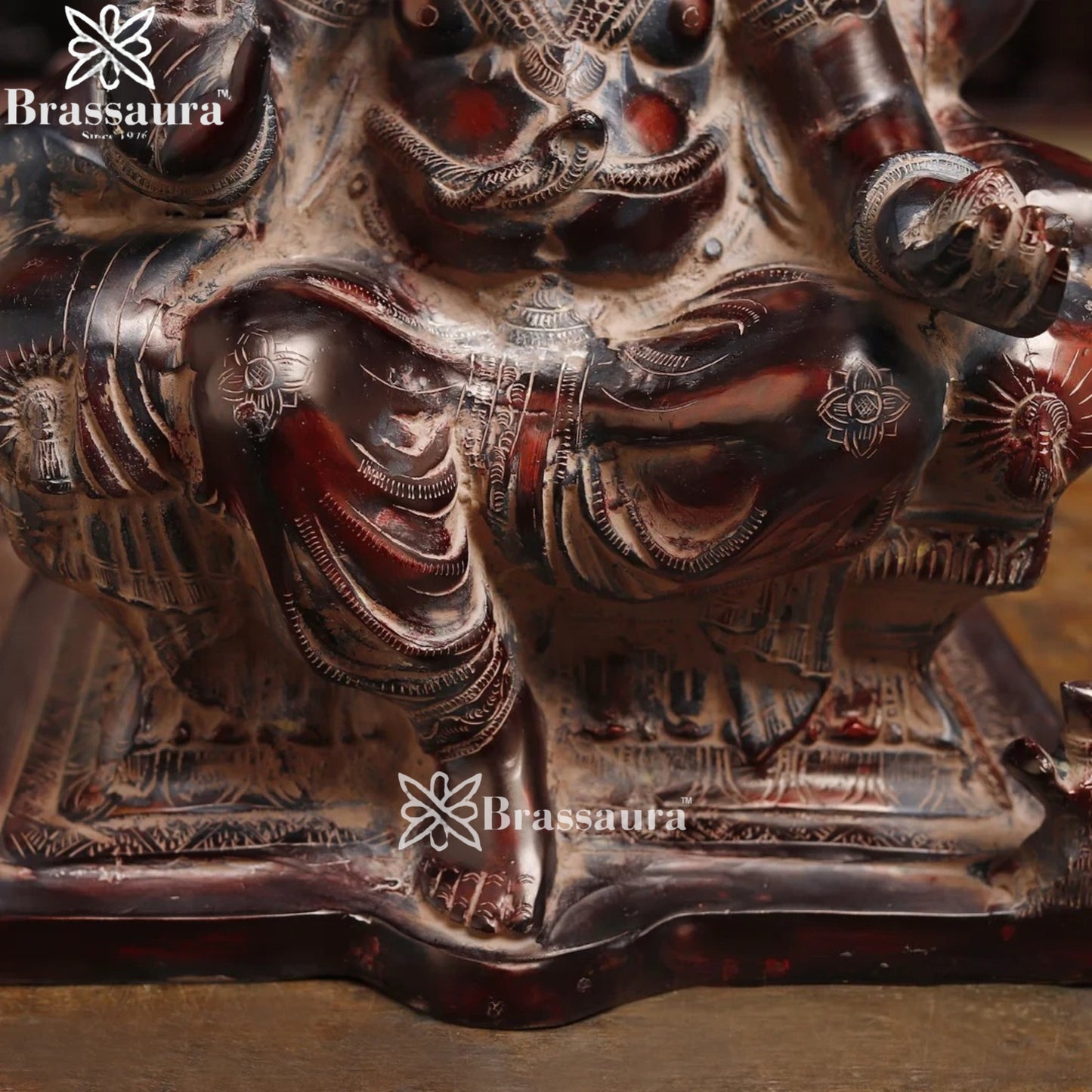 Brass Ganesha Weight 21.7 Kg & Height 18 Inch
