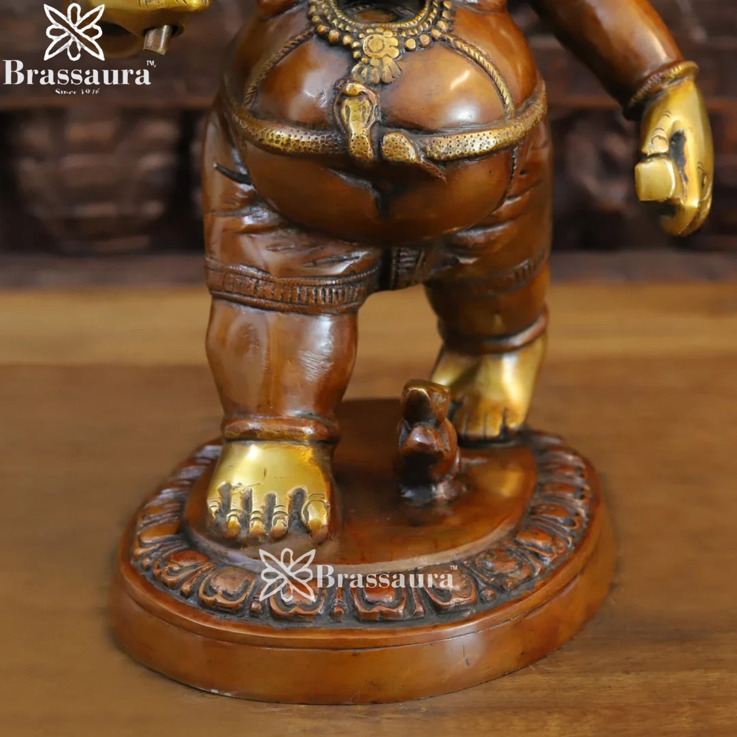 Brass Umbrella Ganesha Weight 13.7 Kg & Height 24 Inch