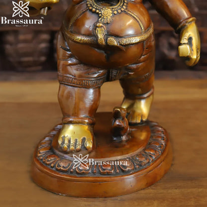 Brass Umbrella Ganesha Weight 13.7 Kg & Height 24 Inch