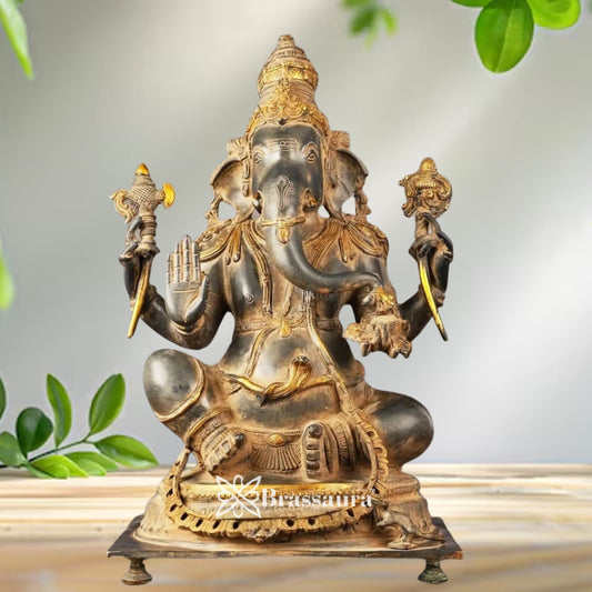 Brass Vintage Ganesha Weight 21.7 Kg & Height 20 Inch