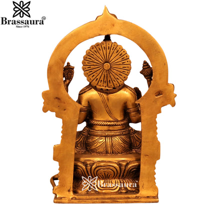 Brass Ring Ganesha Statue Weight 3.6 Kg & Height 10 Inch