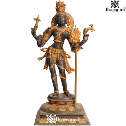Brass Artistic Aardhnareshwar Statue Weight 11 kg & Height 21.5 Inch