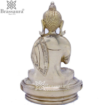 Brass Blessing Buddha Weight 0.95 kg & Height 6.25 Inch