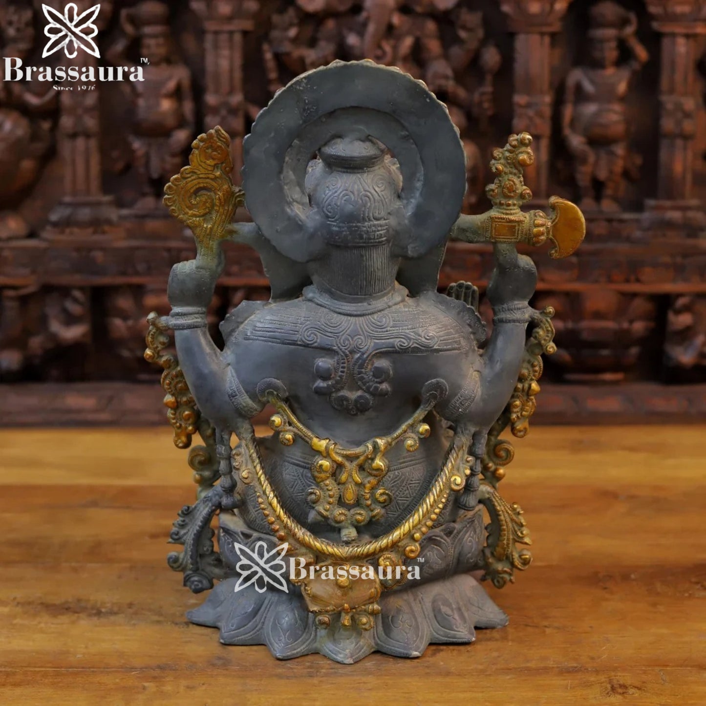 Brass Jewellery Ganesha Weight 12.9 Kg & Height 16 Inch